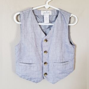Janie & Jack Special Occasion Linen / Cotton Blend Kid's Vest Size 4